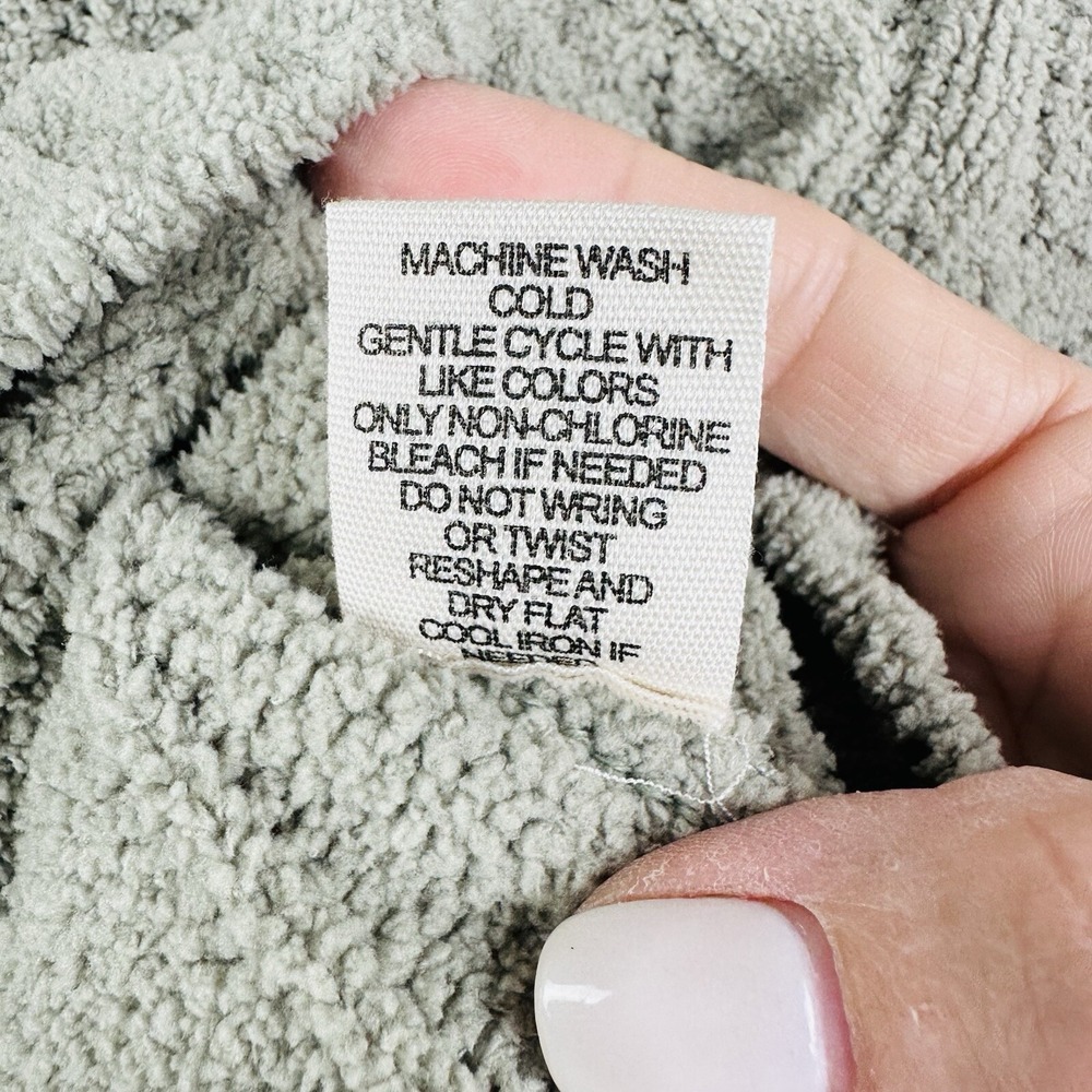 Moon And Madison Womens Sweater M Sage‎ Green Chenille Cowl Neck  Cable Knit EUC - Picture 9 of 13